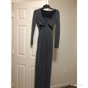 Silver Shimmer Maxi Dress